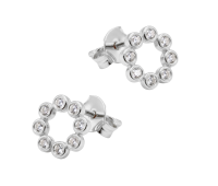 Round Shaped Silver Stud Earring STS-7013